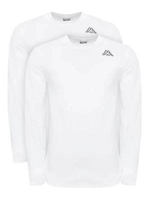 Kappa Komplet longsleeve Logo Saro 37216LW Biały Regular Fit