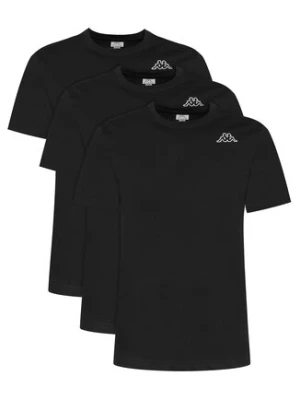 Kappa Komplet 3 t-shirtów Logo Sylvo 322562W Czarny Regular Fit