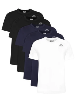 Kappa Komplet 5 t-shirtów Logo Myrto 322563W Kolorowy Regular Fit