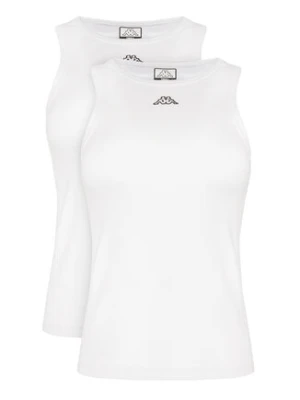 Kappa Komplet topów Logo Benny 322565W Biały Regular Fit