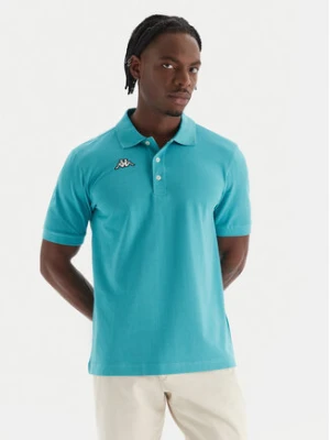 Kappa Polo Logo Sharas Mss 302B3D0 Turkusowy Regular Fit