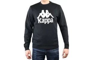 Kappa Sertum RN Sweatshirt 703797-19-4006, Męskie, Czarne, bluzy, bawełna, rozmiar: L