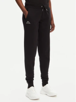 Kappa Spodnie dresowe 303MKI0 Czarny Regular Fit