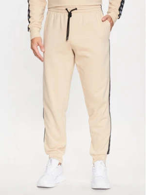 Kappa Spodnie dresowe 313014 Beżowy Regular Fit