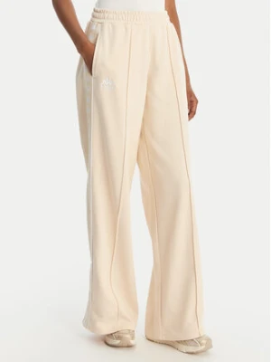 Kappa Spodnie dresowe Banda Malorie 37256WW Écru Regular Fit
