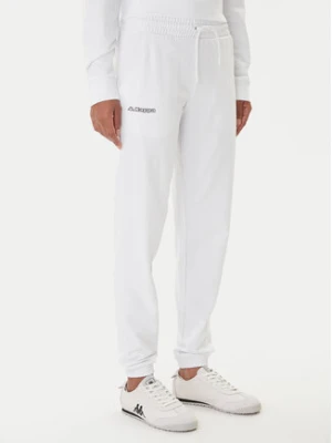 Kappa Spodnie dresowe Festa 331M34W Biały Regular Fit