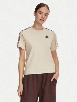 Kappa T-Shirt 371U6WW Beżowy Regular Fit