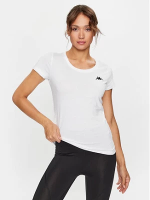 Kappa T-Shirt 709427 Biały Regular Fit