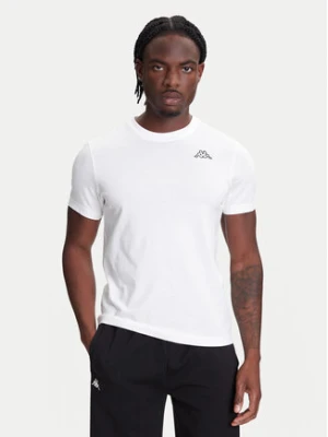 Kappa T-Shirt Logo Korpo Cafers 304J150 Biały Slim Fit