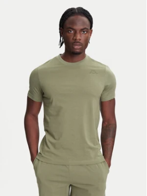 Kappa T-Shirt Logo Korpo Cafers 304J150 Zielony Slim Fit