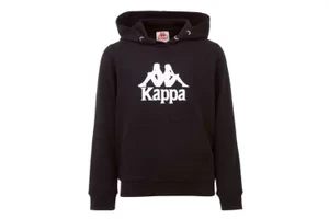 Kappa Taino Kids Hoodie 705322J-19-4006, Dla chłopca, Czarne, bluzy, bawełna, rozmiar: 128