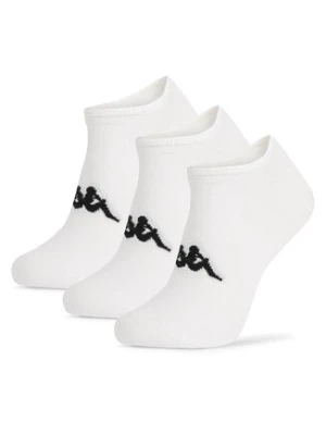 Kappa Zestaw 3 par niskich skarpet unisex Z4441 AW24 (3-PACK) Biały