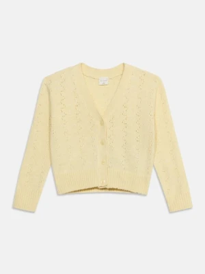 Kardigan Abercrombie & Fitch jasnożółty
