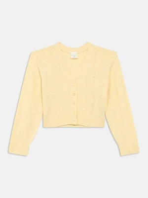 Kardigan Abercrombie & Fitch jasnożółty