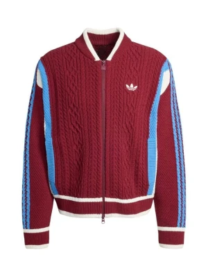 Kardigan adidas Originals ciemnoczerwony