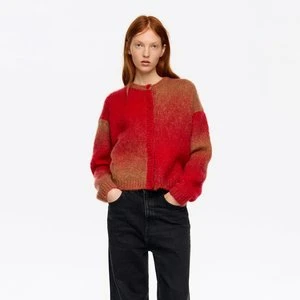 Kardigan alpaka balloon czerwony BIMBA Y LOLA