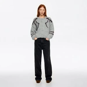 Kardigan balloon błyszczące nici jasnoszary BIMBA Y LOLA