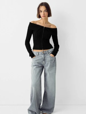 Kardigan Bershka czarny