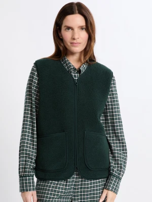 Kardigan bez rękawów z efektem sherpa Etam
