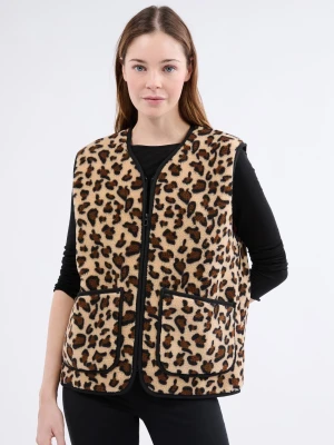 Kardigan bez rękawów z efektem sherpa Etam