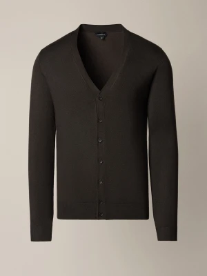 Kardigan Brązowy z Wiskozą Elva Lancerto