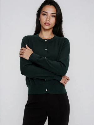 Kardigan ciemnozielony Moodo