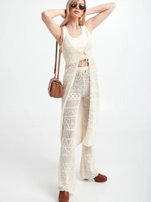 Kardigan damski ażurowy PATRIZIA PEPE