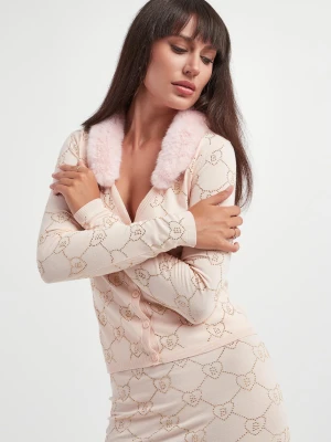 Kardigan damski z futerkiem BLUGIRL BLUMARINE