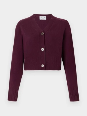 Kardigan FTC Cashmere ciemnoliliowy