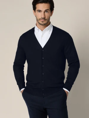 Kardigan Granatowy z Wiskozą Elva Lancerto