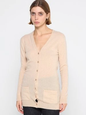 Kardigan Just Cashmere beżowy