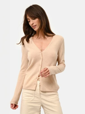 Kardigan Just Cashmere beżowy