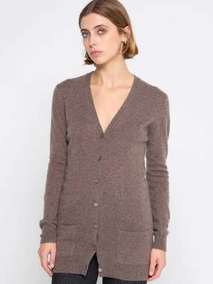 Kardigan Just Cashmere brązowy