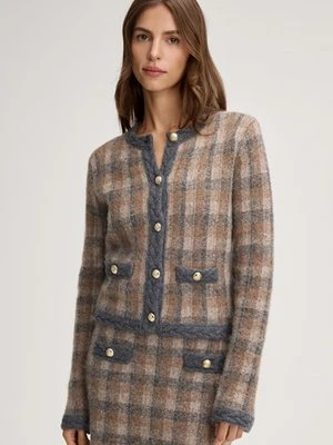 Kardigan Kea w kolorze brązowo-szarym w kratę Joop