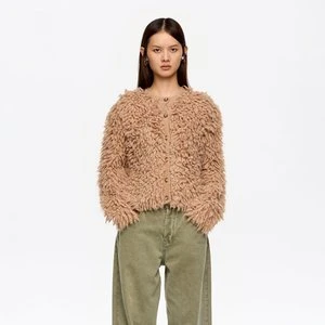 Kardigan krótki alpaka camel BIMBA Y LOLA