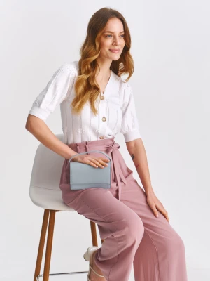 Kardigan krótki rękaw biały - SWS0173BI kardigan krótki rękaw - TOP SECRET - Odzieżowy sklep internetowy TOP SECRET