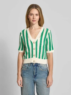 Kardigan krótki z ażurowym wzorem model ‘Siva’ LOLLYS LAUNDRY