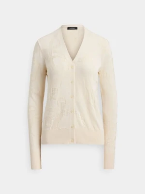 Kardigan Lauren Ralph Lauren mleczny