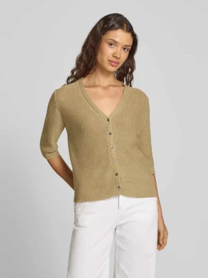 Kardigan lniany z rękawem o dł. 1/2 Hemisphere