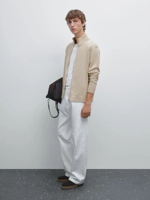 Kardigan Na Suwak Ze 100% Bawełny - Utleniony - - Massimo Dutti - Mężczyzna