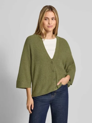 Kardigan o kroju oversized z domieszką bawełny model 'DAMSVILLE' American Vintage Khaki