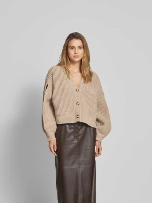 Kardigan o kroju oversized z domieszką kaszmiru Nanushka Piaskowy