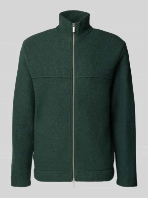 Kardigan o kroju regular fit z czystej wełny bouclé model ‘NEALY’ Selected Homme