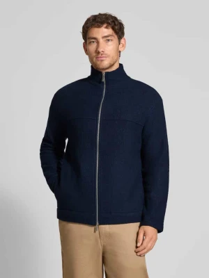 Kardigan o kroju regular fit z czystej wełny bouclé model ‘NEALY’ Selected Homme