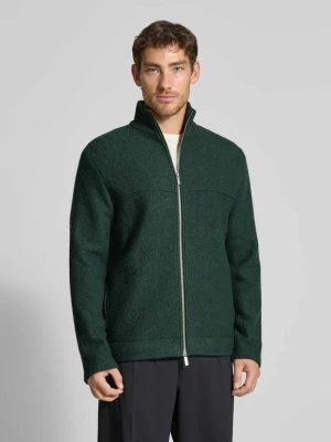 Kardigan o kroju regular fit z czystej wełny bouclé model ‘NEALY’ Selected Homme