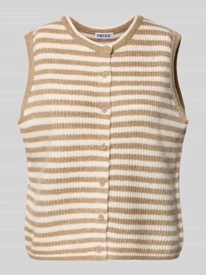 Kardigan o kroju regular fit z domieszką wełny model 'MALOU' Pieces