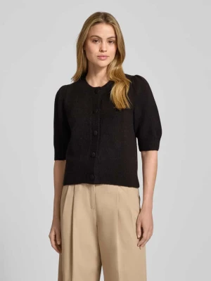 Kardigan o kroju regular fit z dzianiny z dodatkiem wełny model ‘Trudy’ NEO NOIR