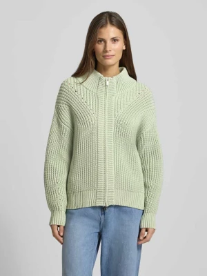 Kardigan o kroju regular fit z efektem dzianiny i ażurowym wzorem FYNCH-HATTON