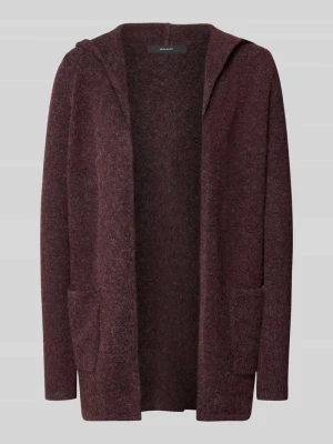 kardigan o kroju regular fit z kapturem model 'DOFFY' Vero Moda Ciemnoczerwony
