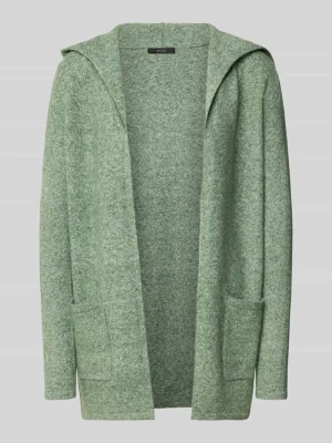 kardigan o kroju regular fit z kapturem model 'DOFFY' Vero Moda Trzcinowy melanż